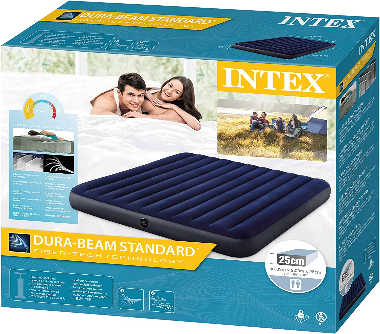 COLCHON DE AIRE INTEX 54"- Comodidad y Resistencia para Camping e Interior